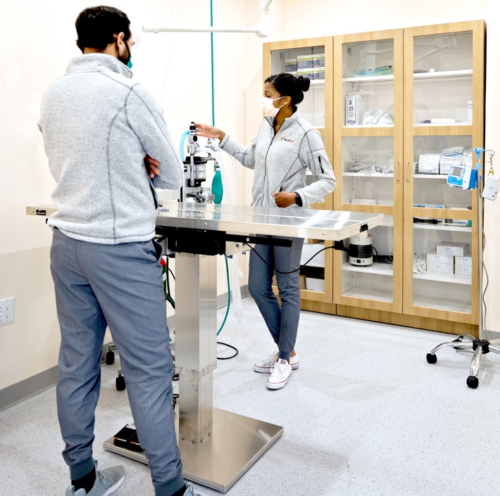 Two doctors in surgery room